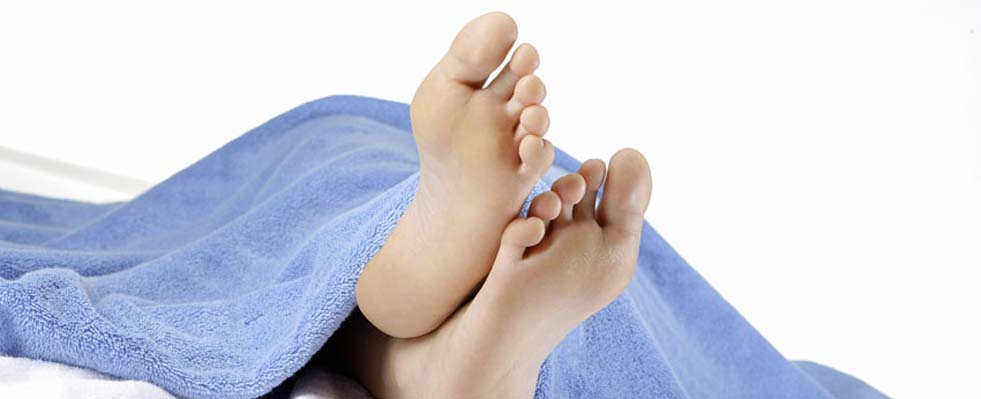 Fußmassage mit dem Handtuch