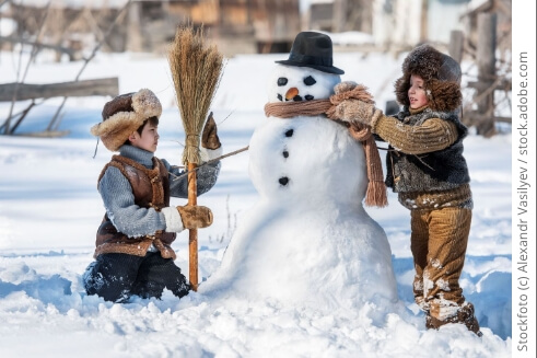 Wird der Schneemann gut auf den Besen aufpassen?